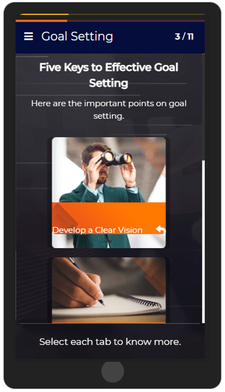 mobile learning module on goal setting 8e74c2d81c