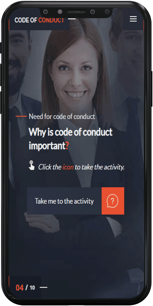 4 Examples Of Mobile Learning For Skills Training 4 Tesseract Learning mobile learning module on code of conduct c7b179c33d